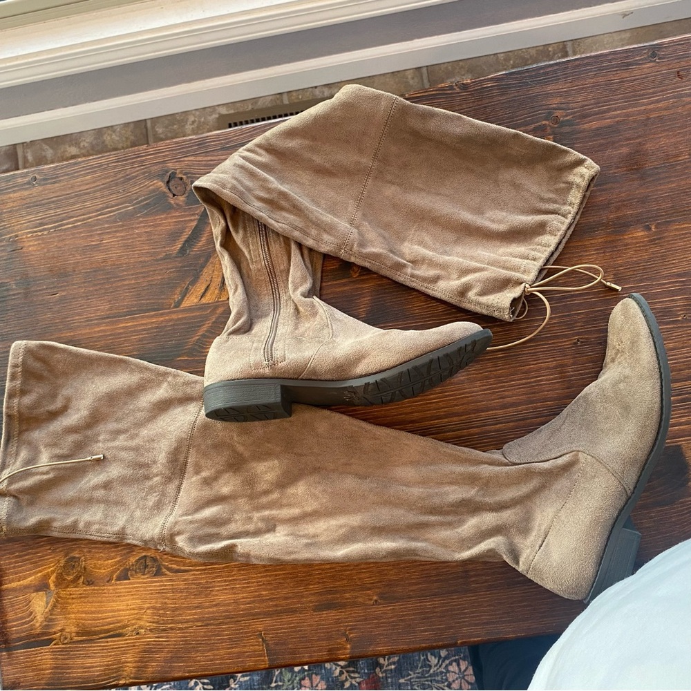 Women's Taupe Knee-High Boots